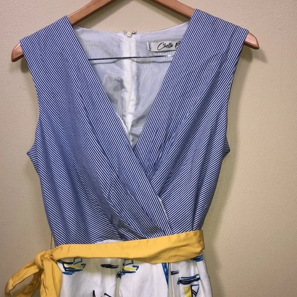 Beautiful blue and yellow sailboat dress ⛵️ - Picture 5 of 5